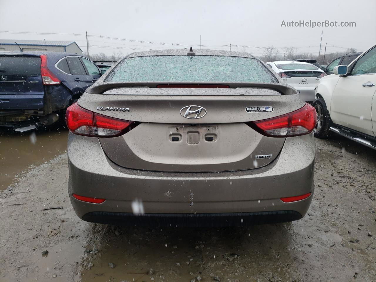 2014 Hyundai Elantra Se Gray vin: 5NPDH4AEXEH518431