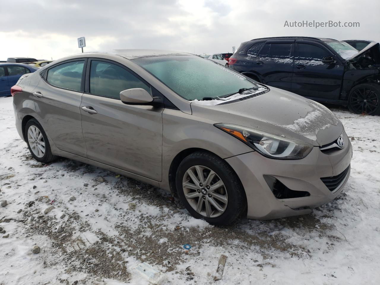 2014 Hyundai Elantra Se Желто-коричневый vin: 5NPDH4AEXEH518641