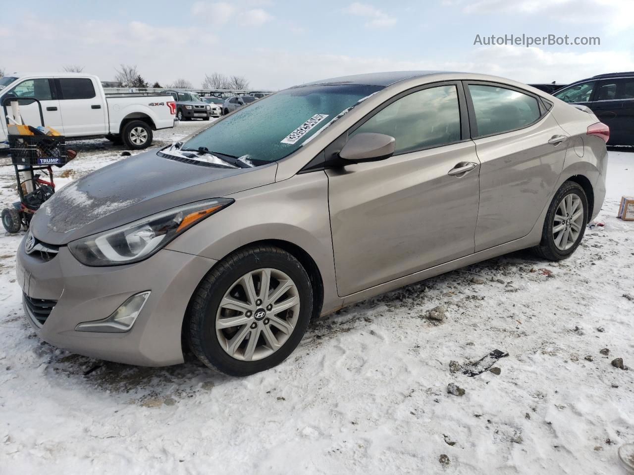 2014 Hyundai Elantra Se Желто-коричневый vin: 5NPDH4AEXEH518641