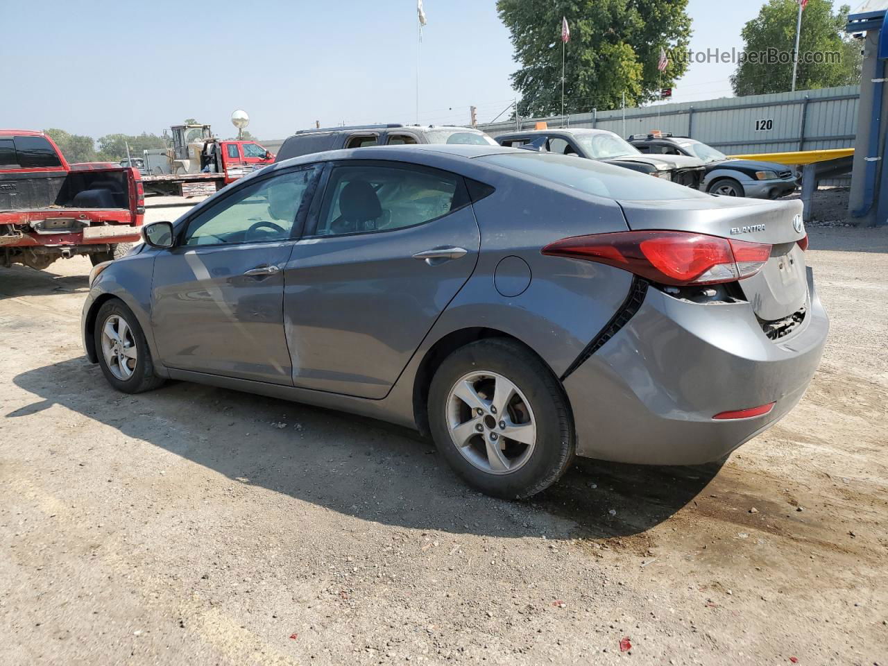 2014 Hyundai Elantra Se Gray vin: 5NPDH4AEXEH524620