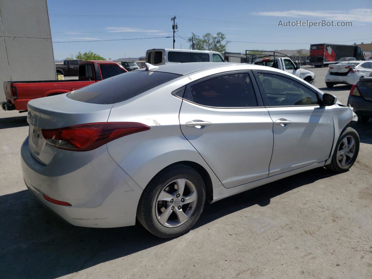 2014 Hyundai Elantra Se Gray vin: 5NPDH4AEXEH526495