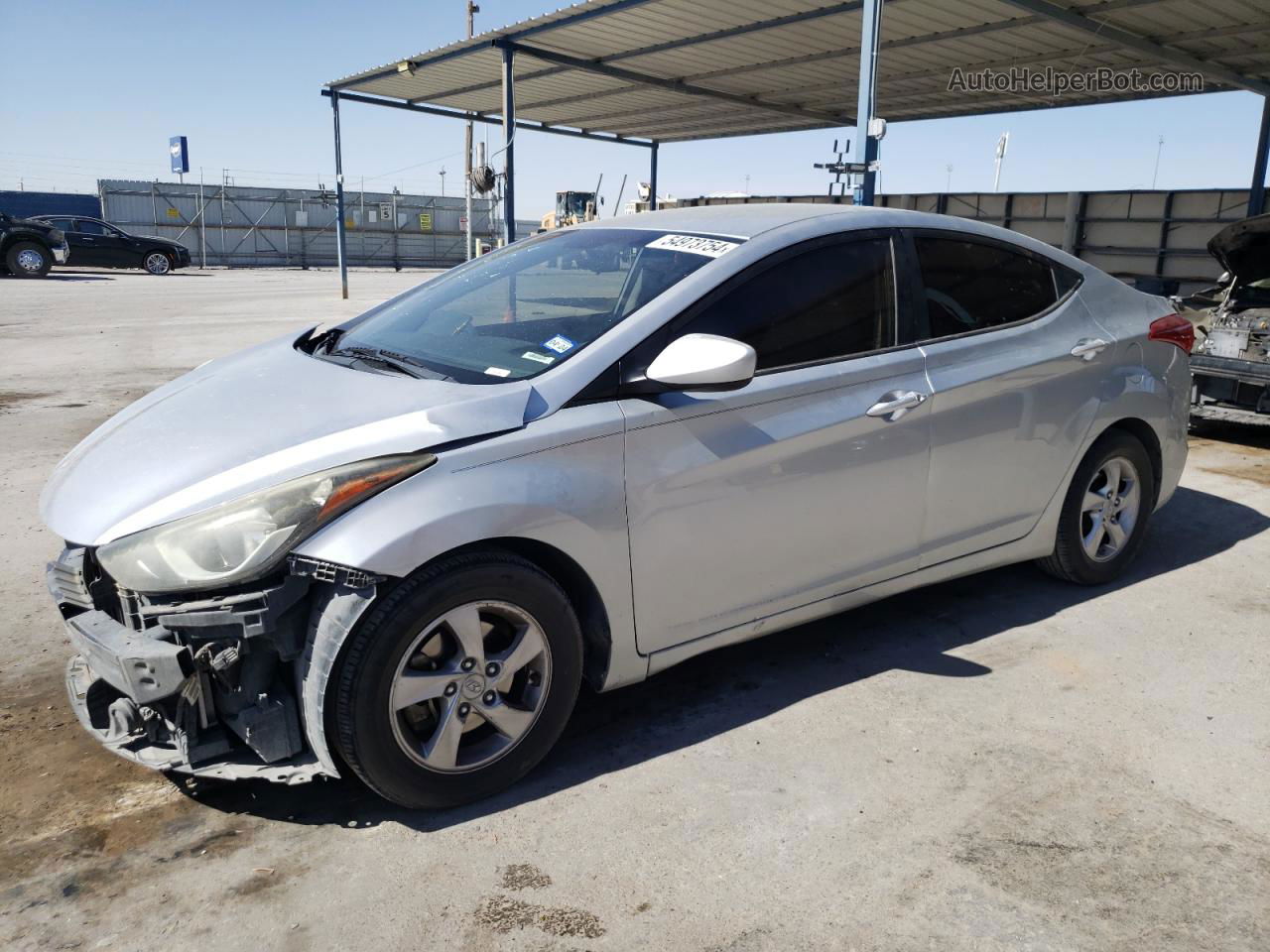 2014 Hyundai Elantra Se Gray vin: 5NPDH4AEXEH526495