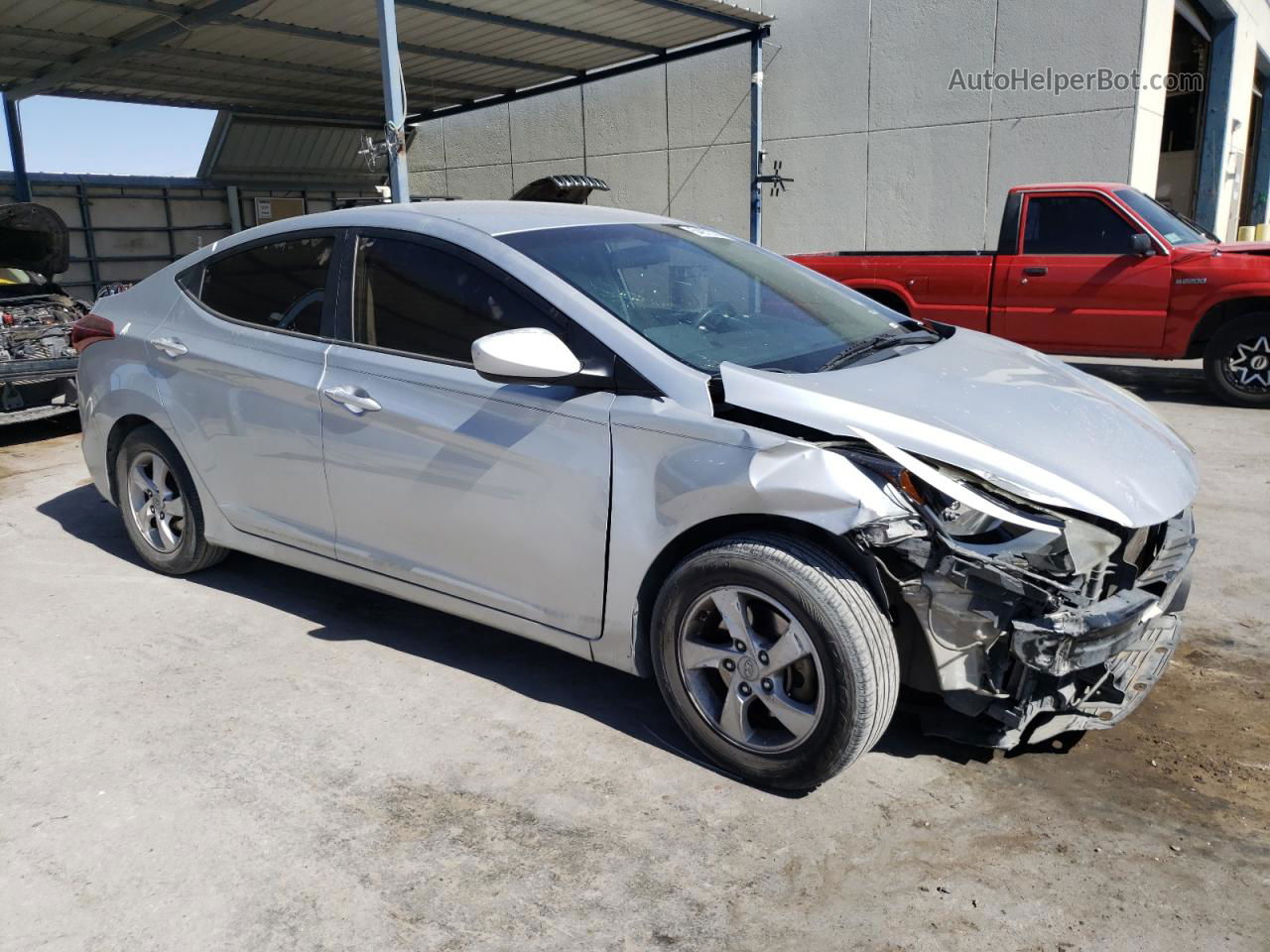 2014 Hyundai Elantra Se Gray vin: 5NPDH4AEXEH526495