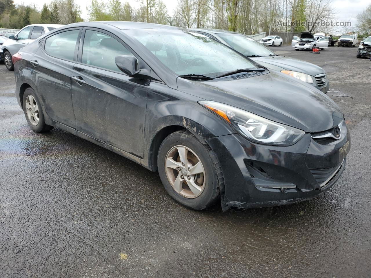 2014 Hyundai Elantra Se Black vin: 5NPDH4AEXEH531857