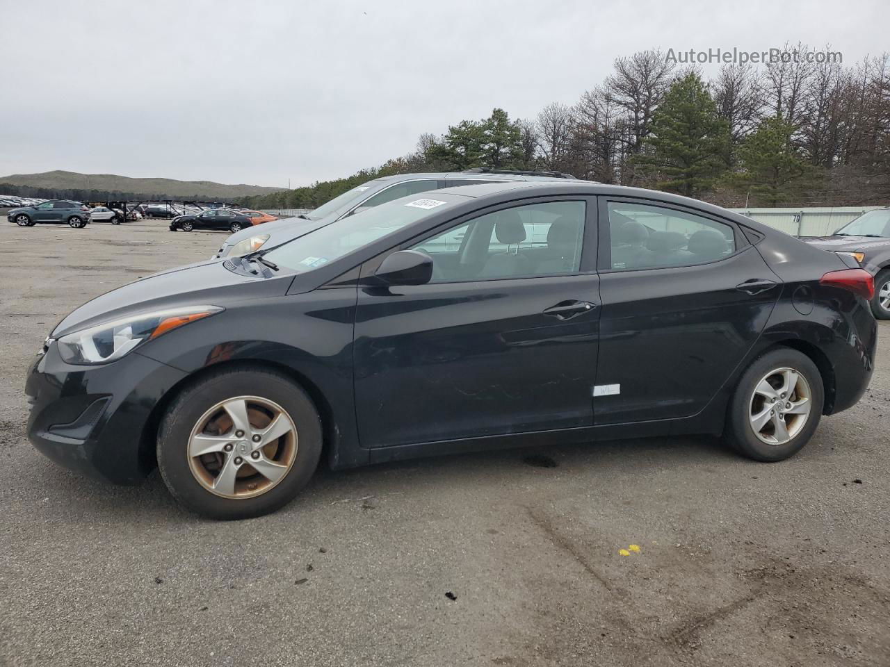 2014 Hyundai Elantra Se Black vin: 5NPDH4AEXEH540803