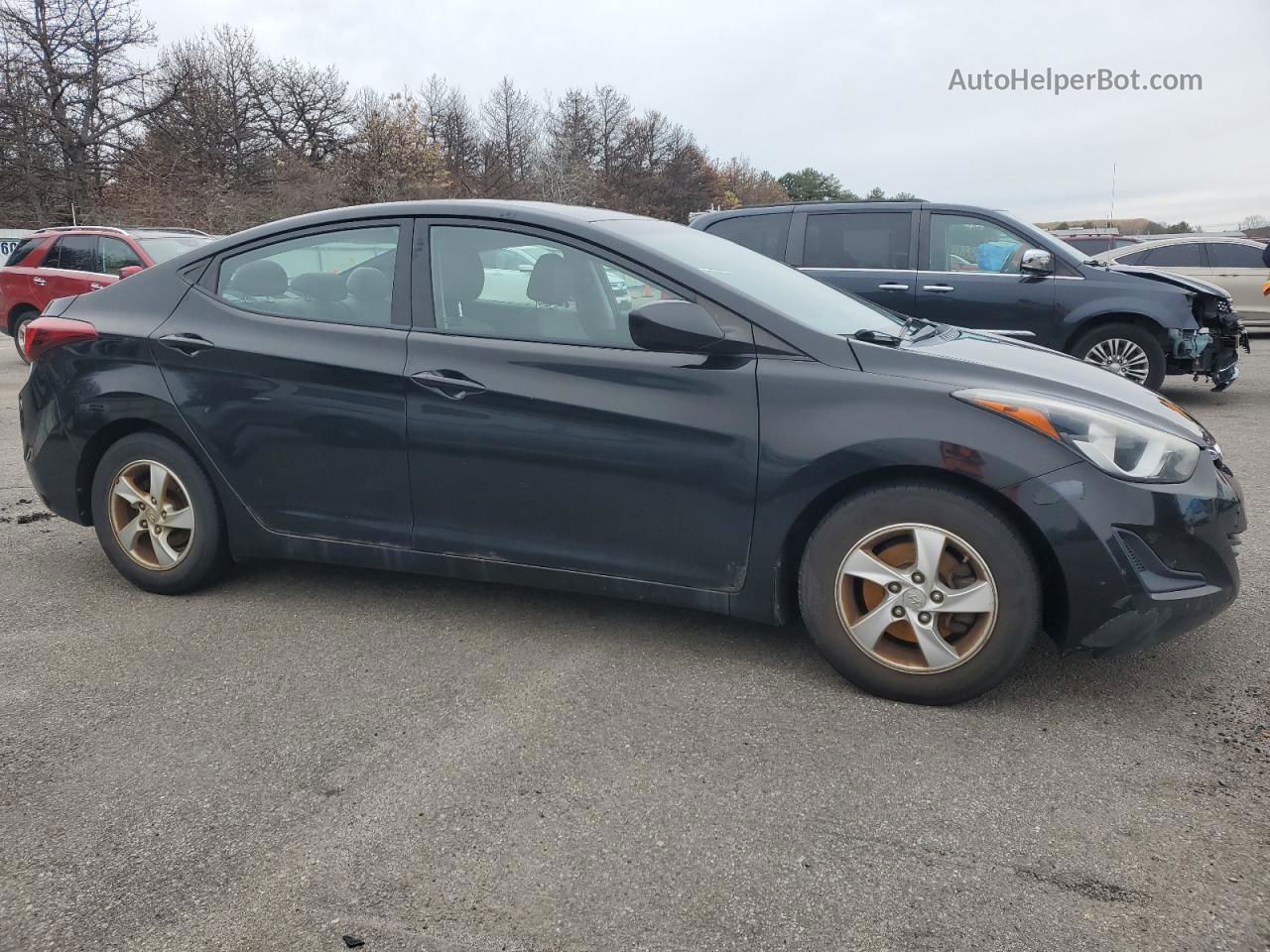 2014 Hyundai Elantra Se Black vin: 5NPDH4AEXEH540803