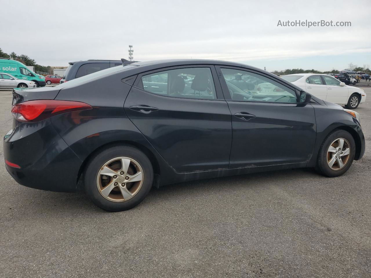 2014 Hyundai Elantra Se Black vin: 5NPDH4AEXEH540803