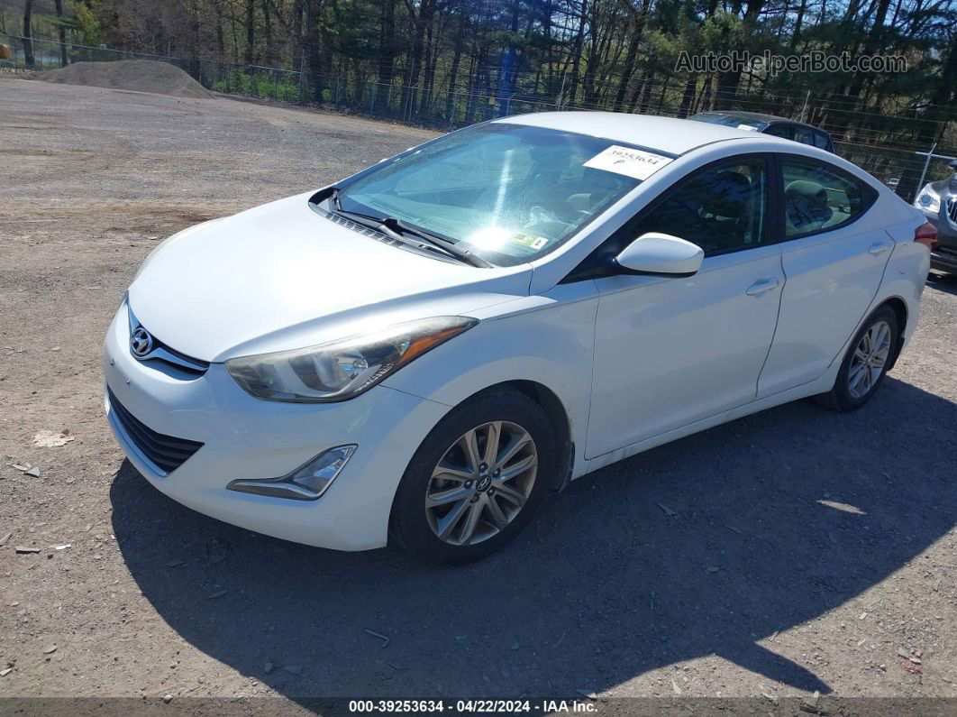 2015 Hyundai Elantra Se White vin: 5NPDH4AEXFH559238