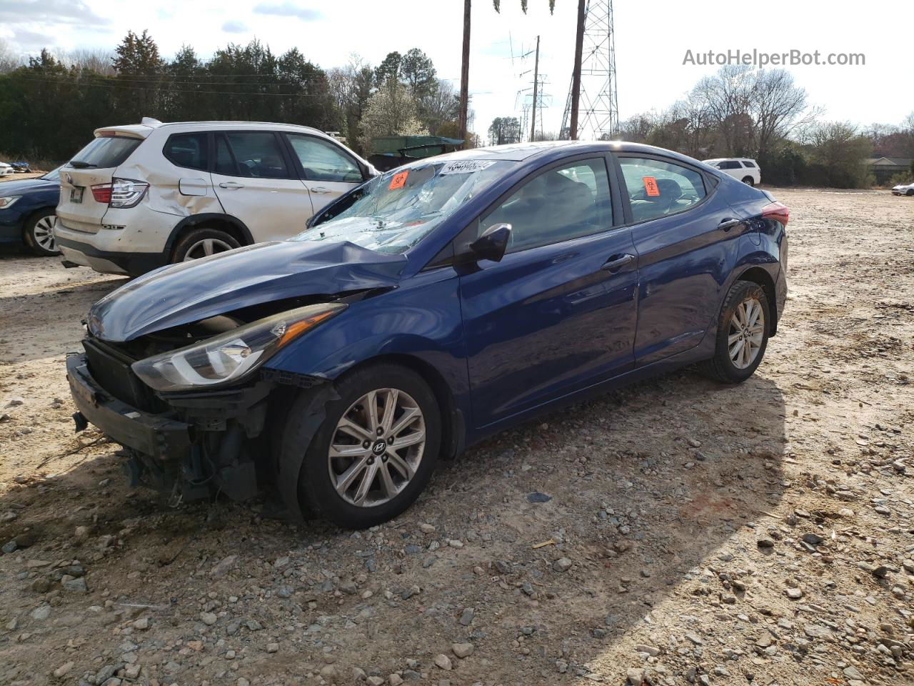 2015 Hyundai Elantra Se Blue vin: 5NPDH4AEXFH589713