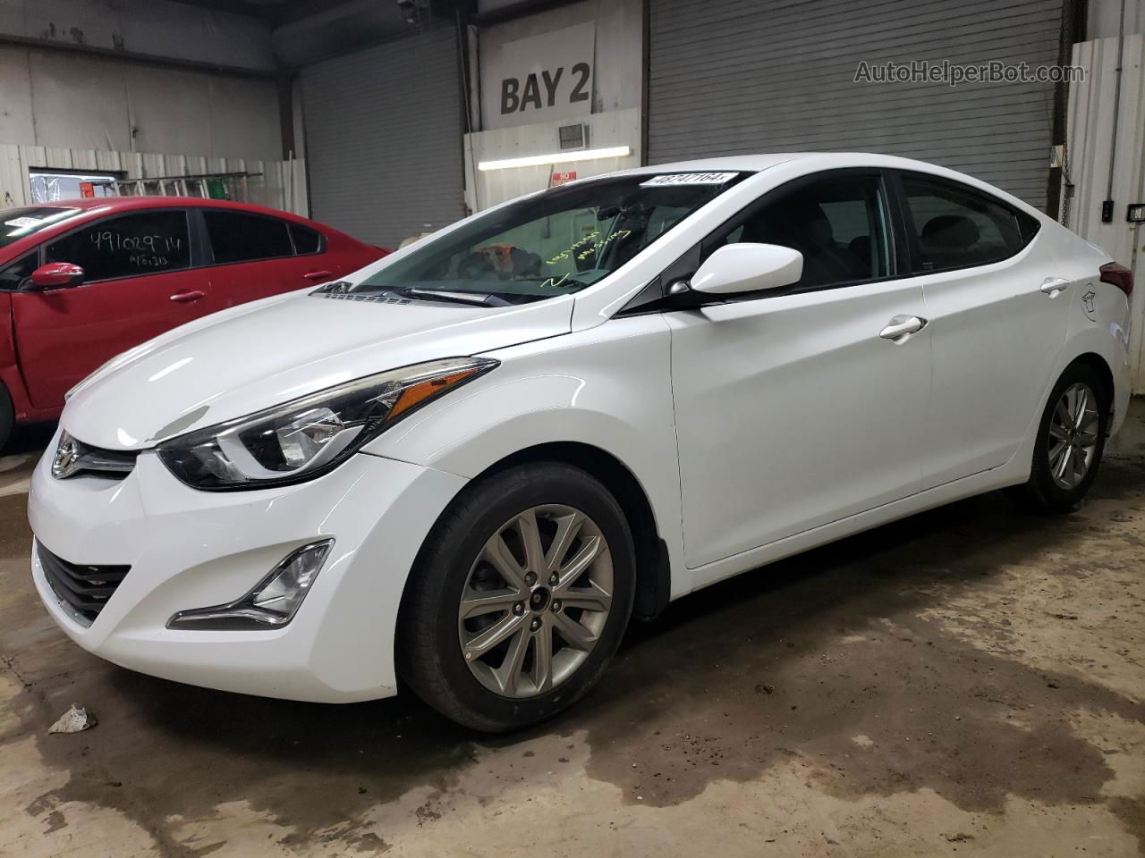 2015 Hyundai Elantra Se White vin: 5NPDH4AEXFH631460