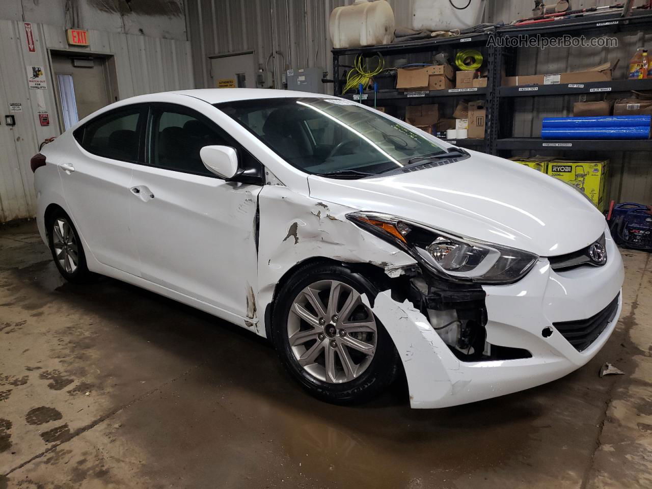 2015 Hyundai Elantra Se White vin: 5NPDH4AEXFH631460