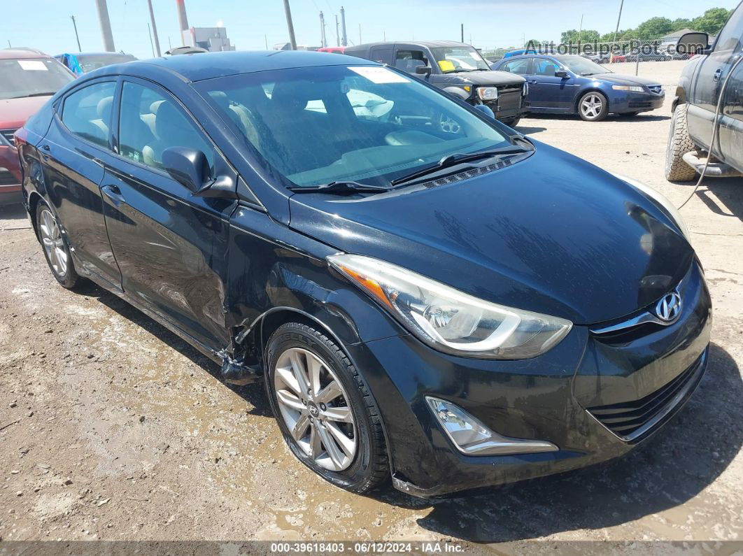 2016 Hyundai Elantra Se Black vin: 5NPDH4AEXGH653279