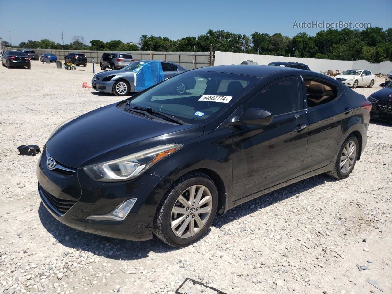 2016 Hyundai Elantra Se Black vin: 5NPDH4AEXGH657560