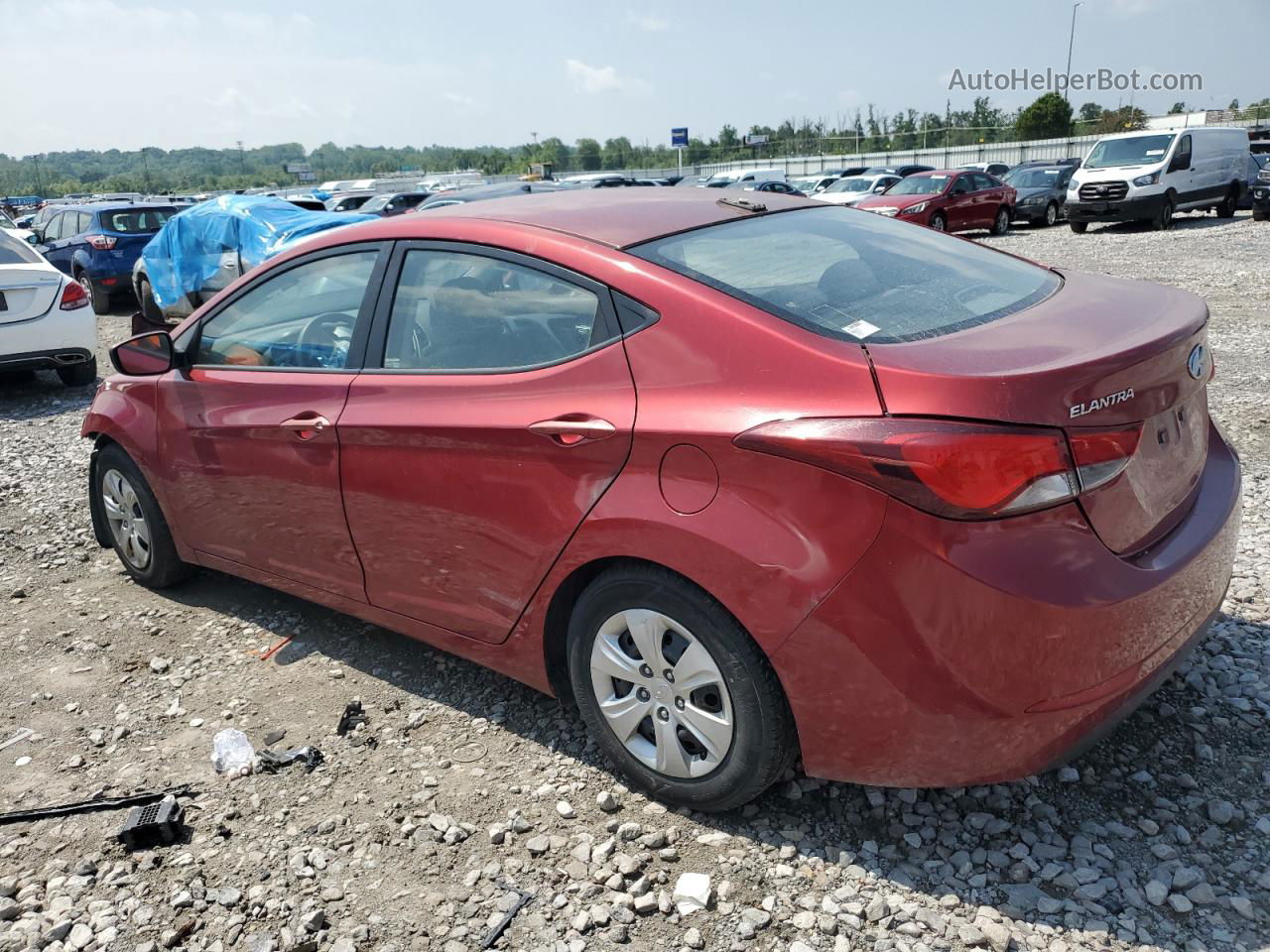 2016 Hyundai Elantra Se Burgundy vin: 5NPDH4AEXGH665299