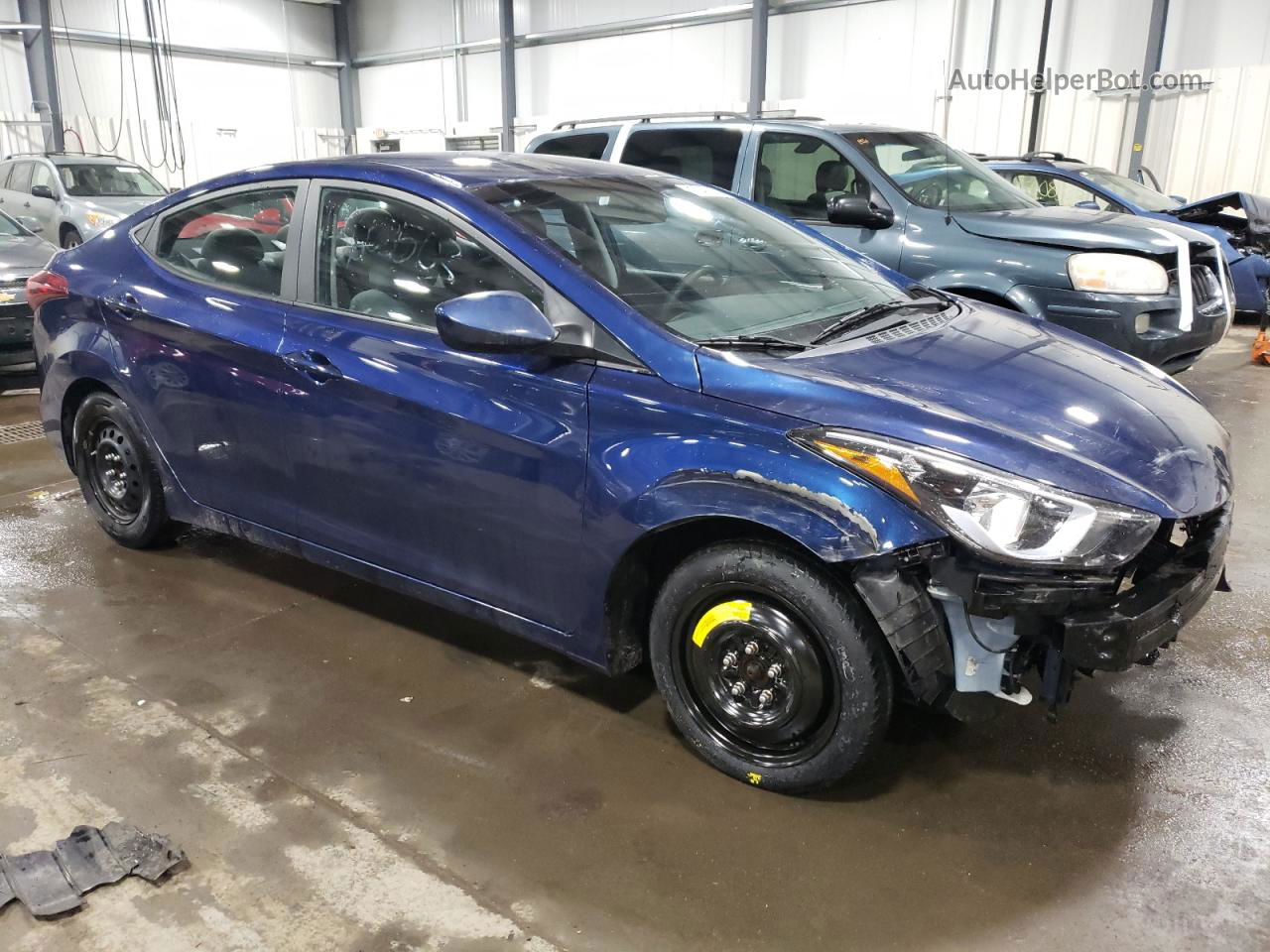 2016 Hyundai Elantra Se Синий vin: 5NPDH4AEXGH684984