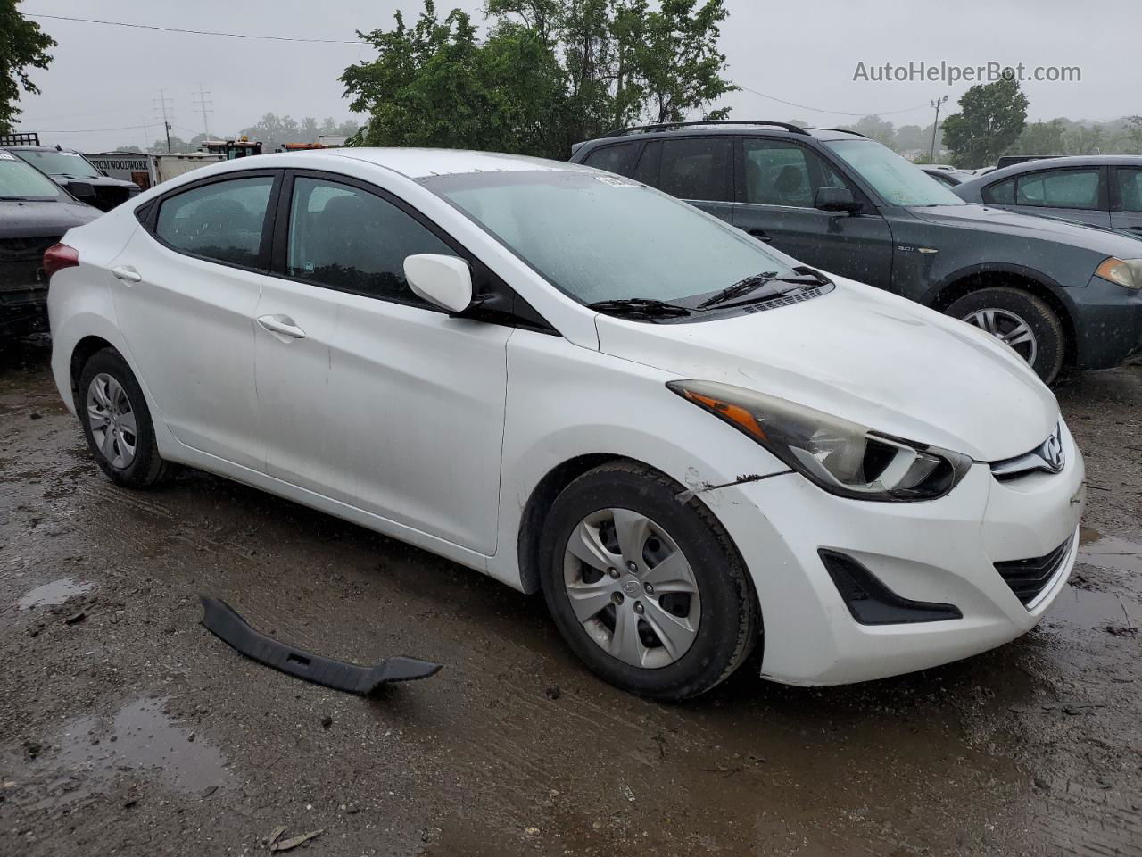 2016 Hyundai Elantra Se White vin: 5NPDH4AEXGH691126