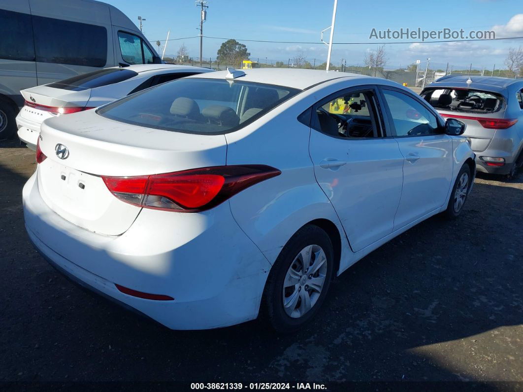 2016 Hyundai Elantra Se Белый vin: 5NPDH4AEXGH710063