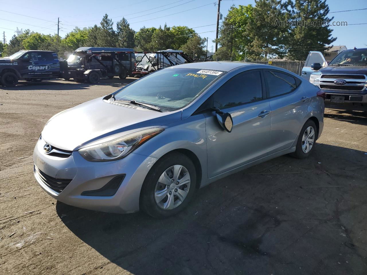 2016 Hyundai Elantra Se Silver vin: 5NPDH4AEXGH730524