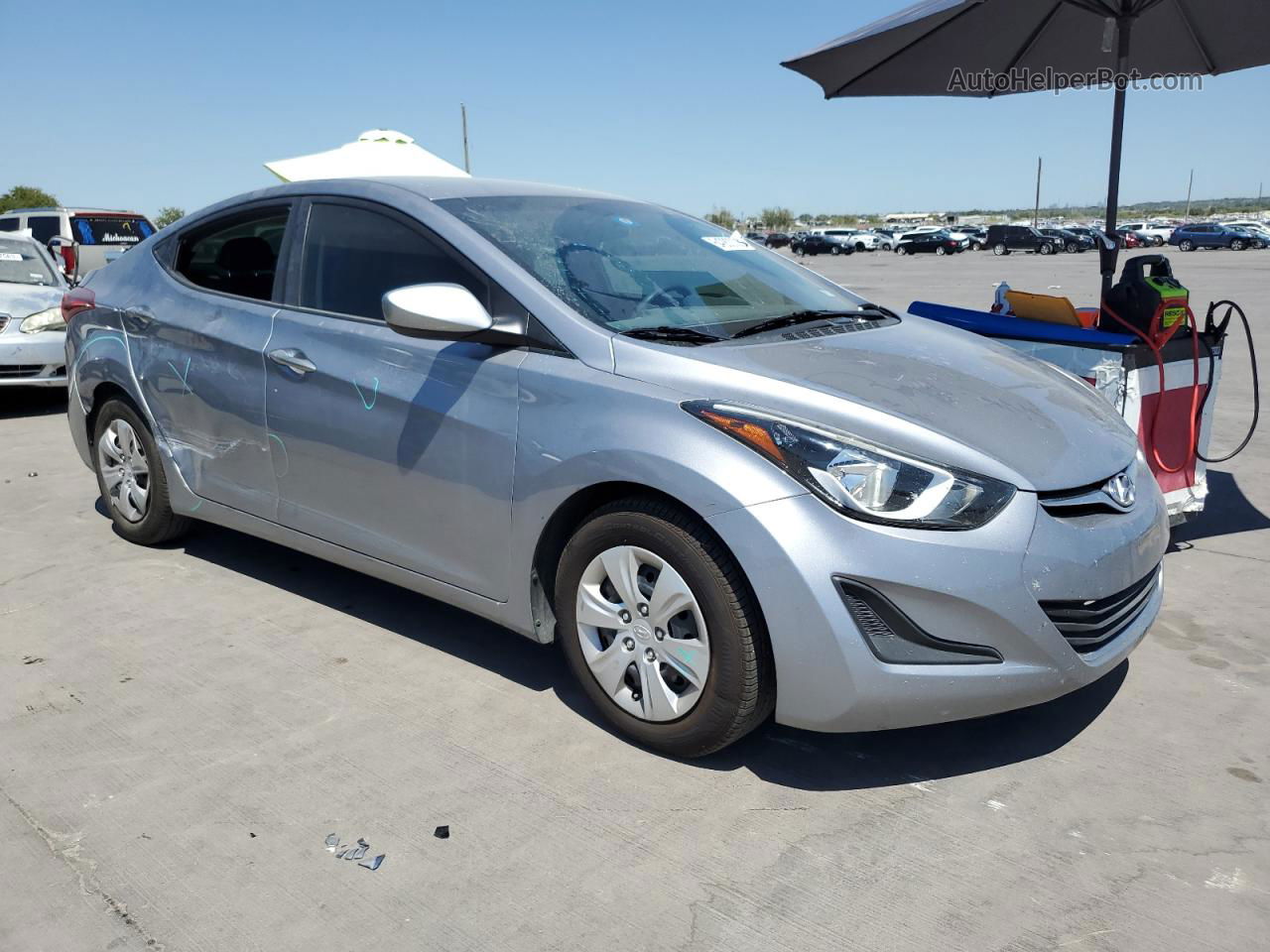 2016 Hyundai Elantra Se Silver vin: 5NPDH4AEXGH731348