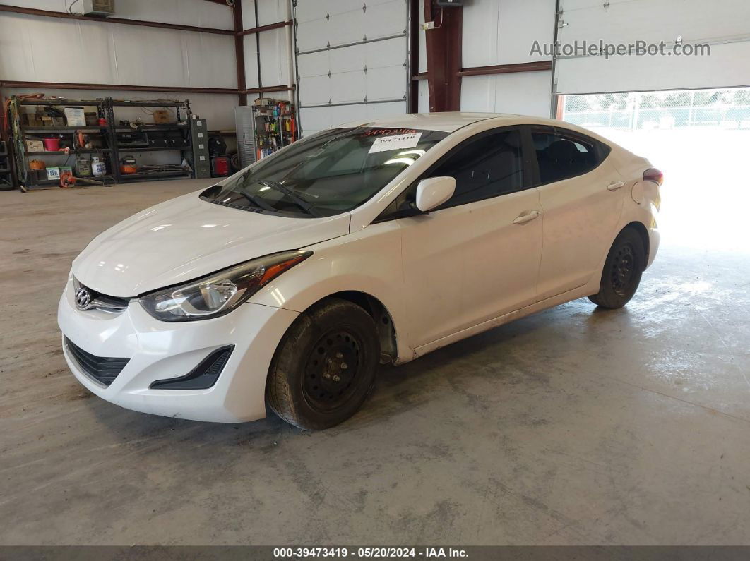 2016 Hyundai Elantra Se White vin: 5NPDH4AEXGH735996