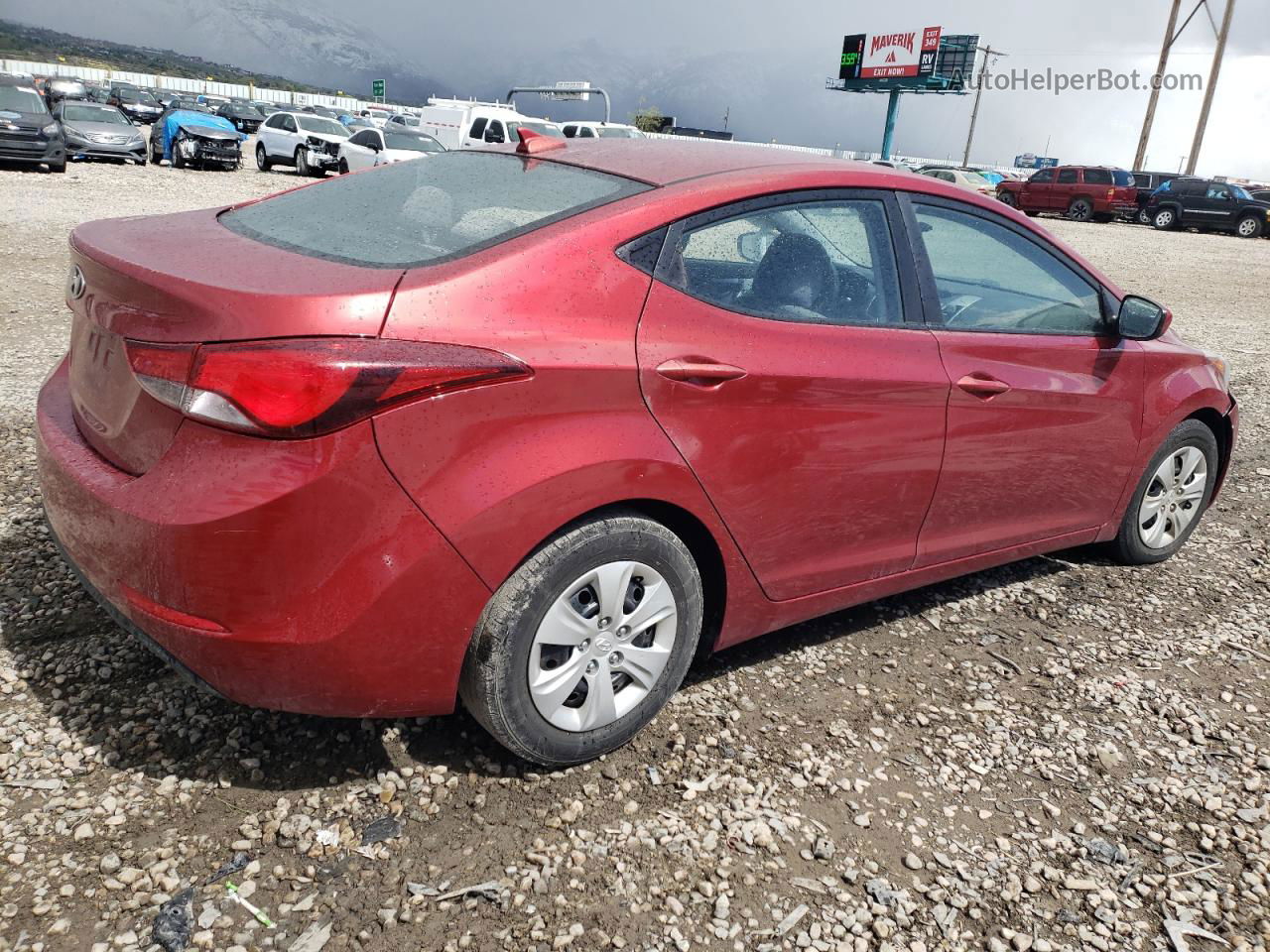 2016 Hyundai Elantra Se Burgundy vin: 5NPDH4AEXGH740826