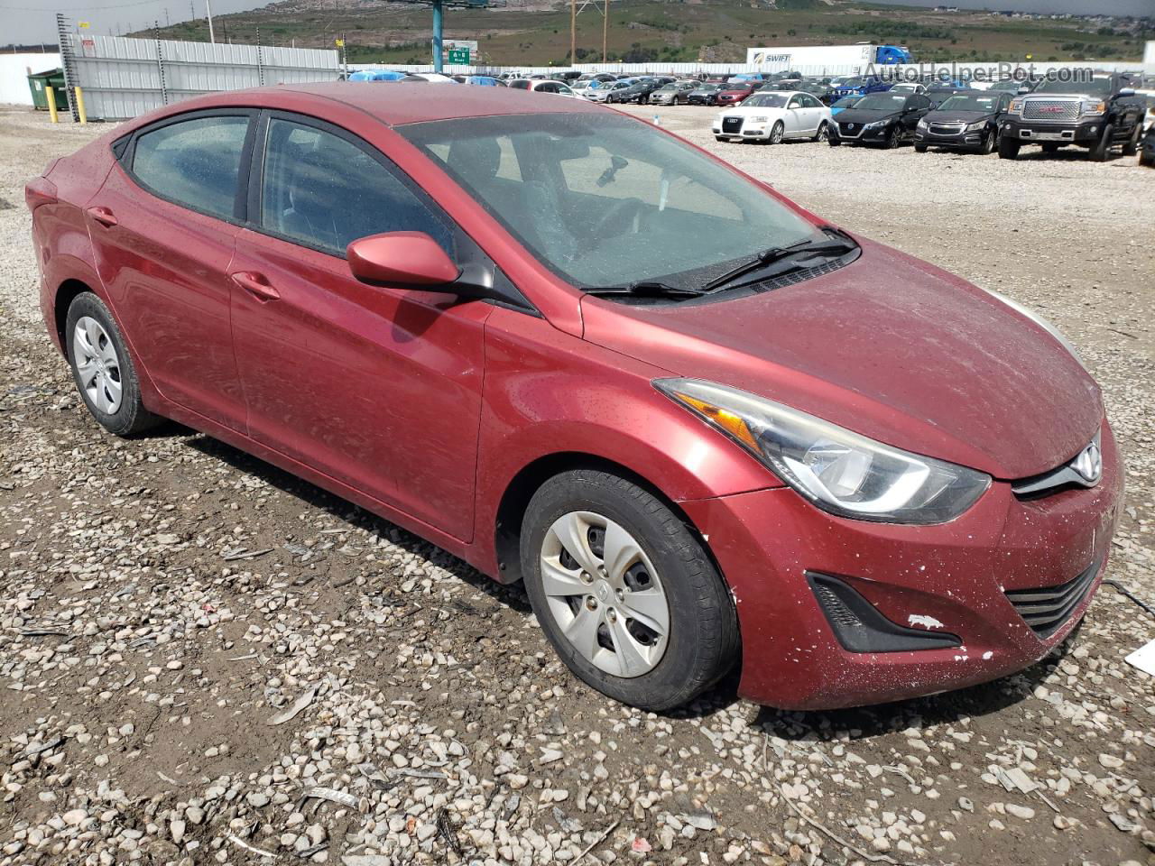 2016 Hyundai Elantra Se Burgundy vin: 5NPDH4AEXGH740826