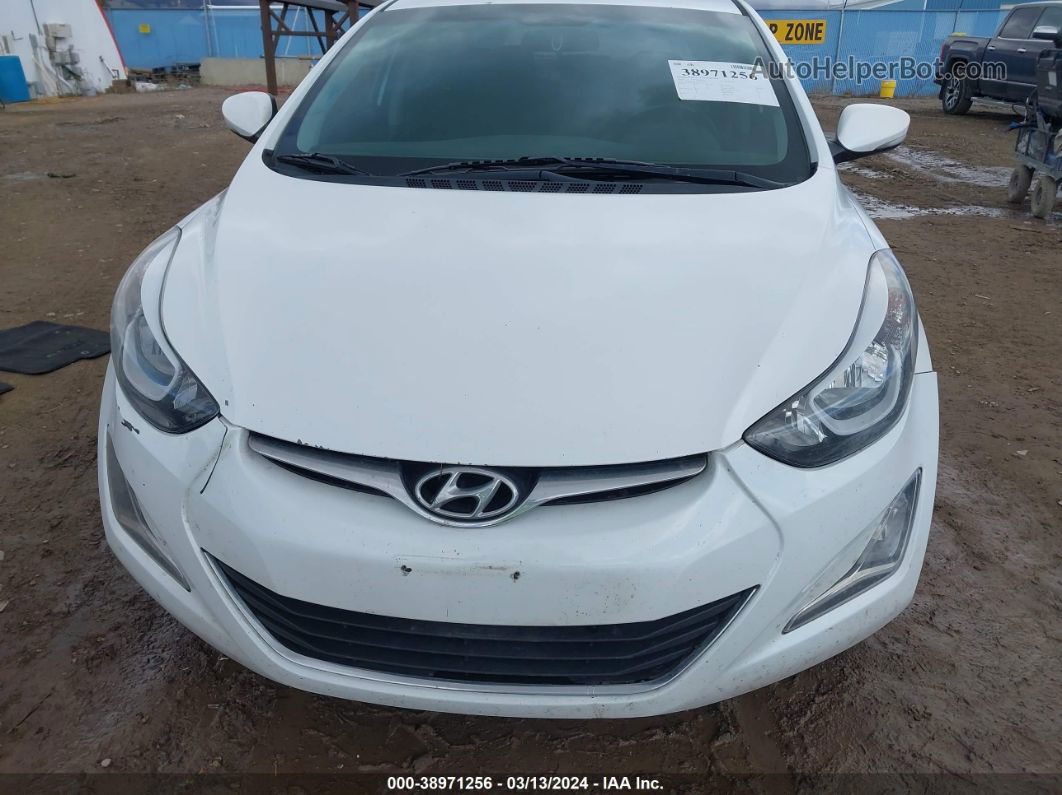 2016 Hyundai Elantra Value Edition White vin: 5NPDH4AEXGH755777