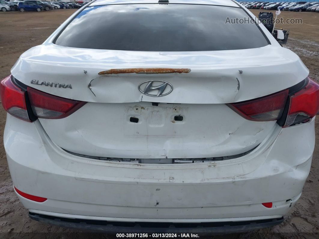 2016 Hyundai Elantra Value Edition White vin: 5NPDH4AEXGH755777