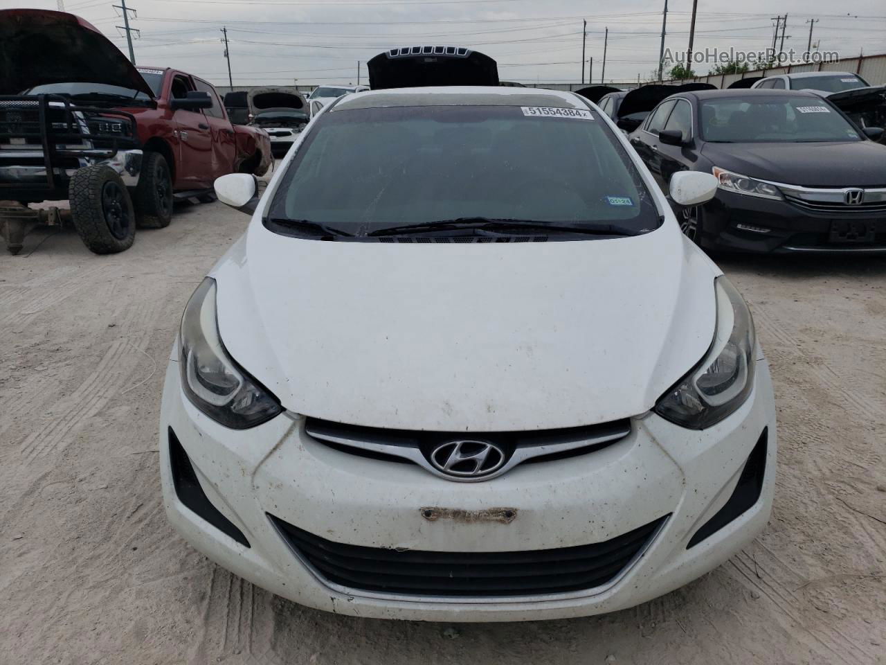 2016 Hyundai Elantra Se White vin: 5NPDH4AEXGH763457