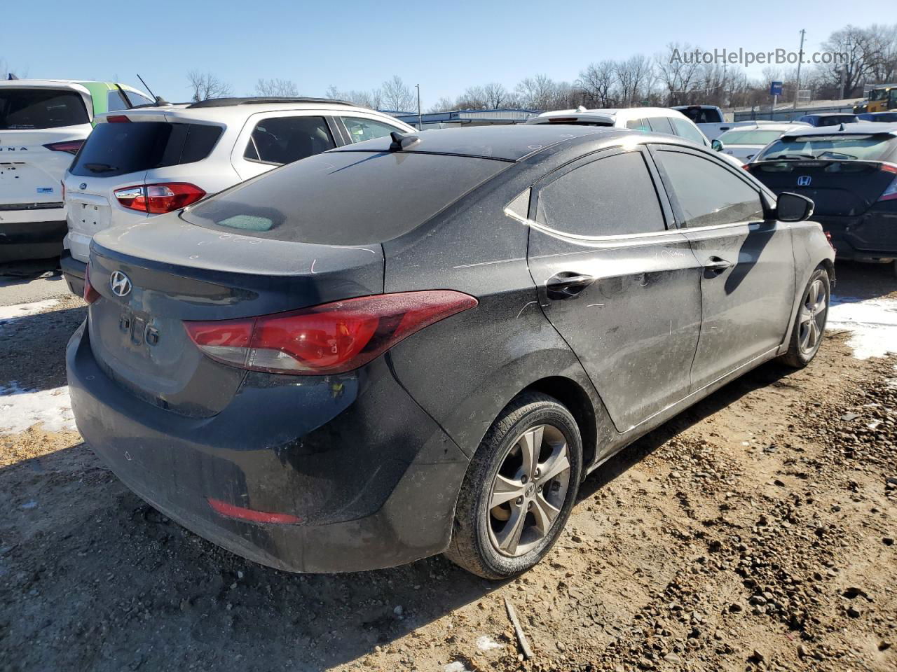 2016 Hyundai Elantra Se Черный vin: 5NPDH4AEXGH763569