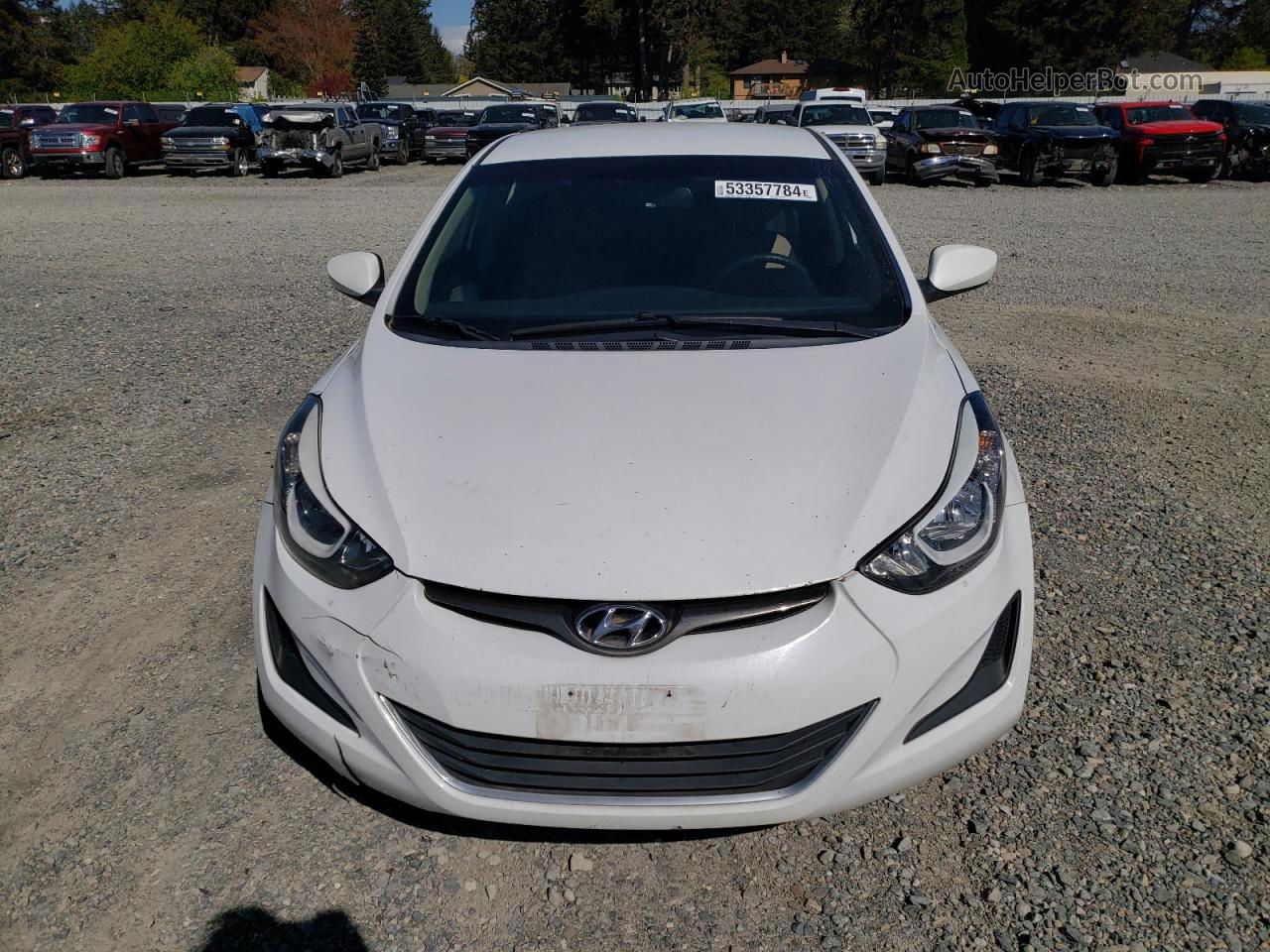 2016 Hyundai Elantra Se White vin: 5NPDH4AEXGH776175