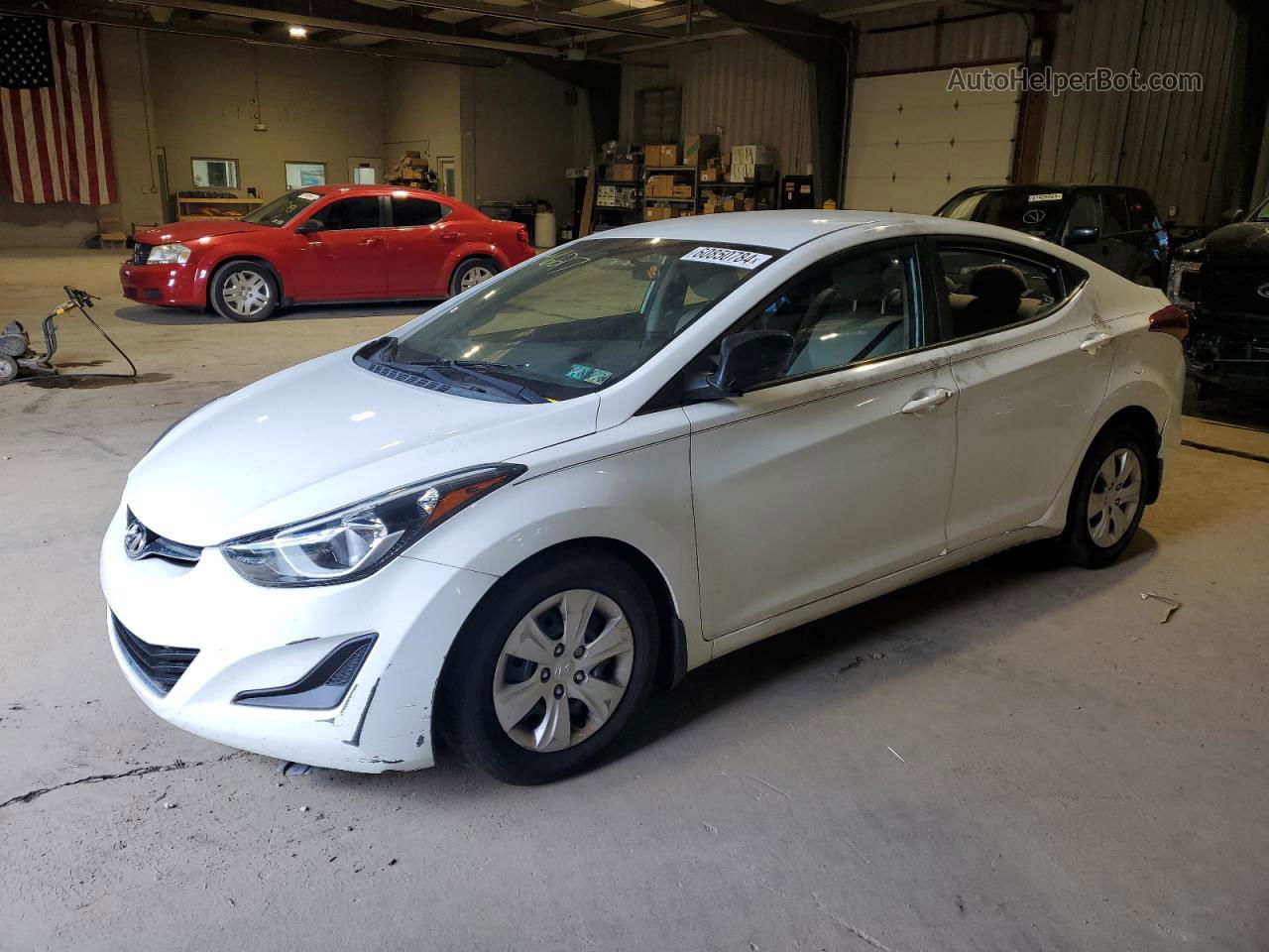 2016 Hyundai Elantra Se White vin: 5NPDH4AEXGH794627