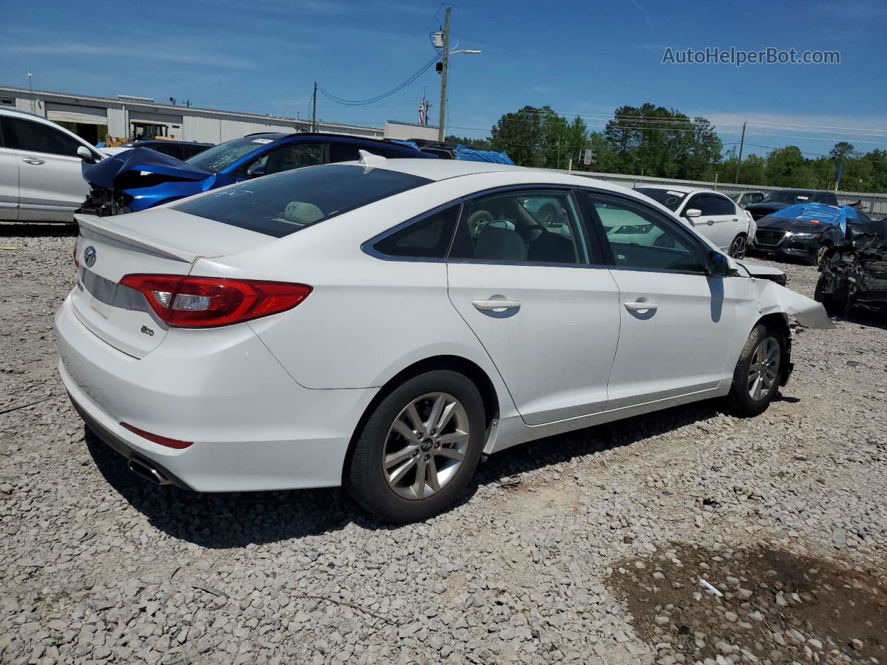 2017 Hyundai Sonata Eco Белый vin: 5NPE24AA3HH440811