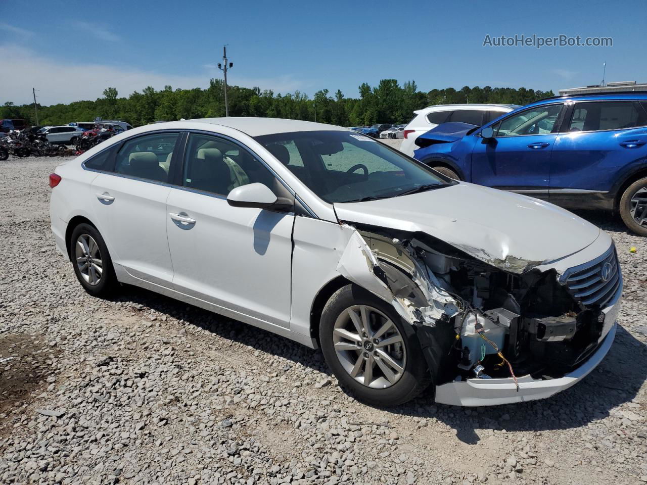 2017 Hyundai Sonata Eco Белый vin: 5NPE24AA3HH440811