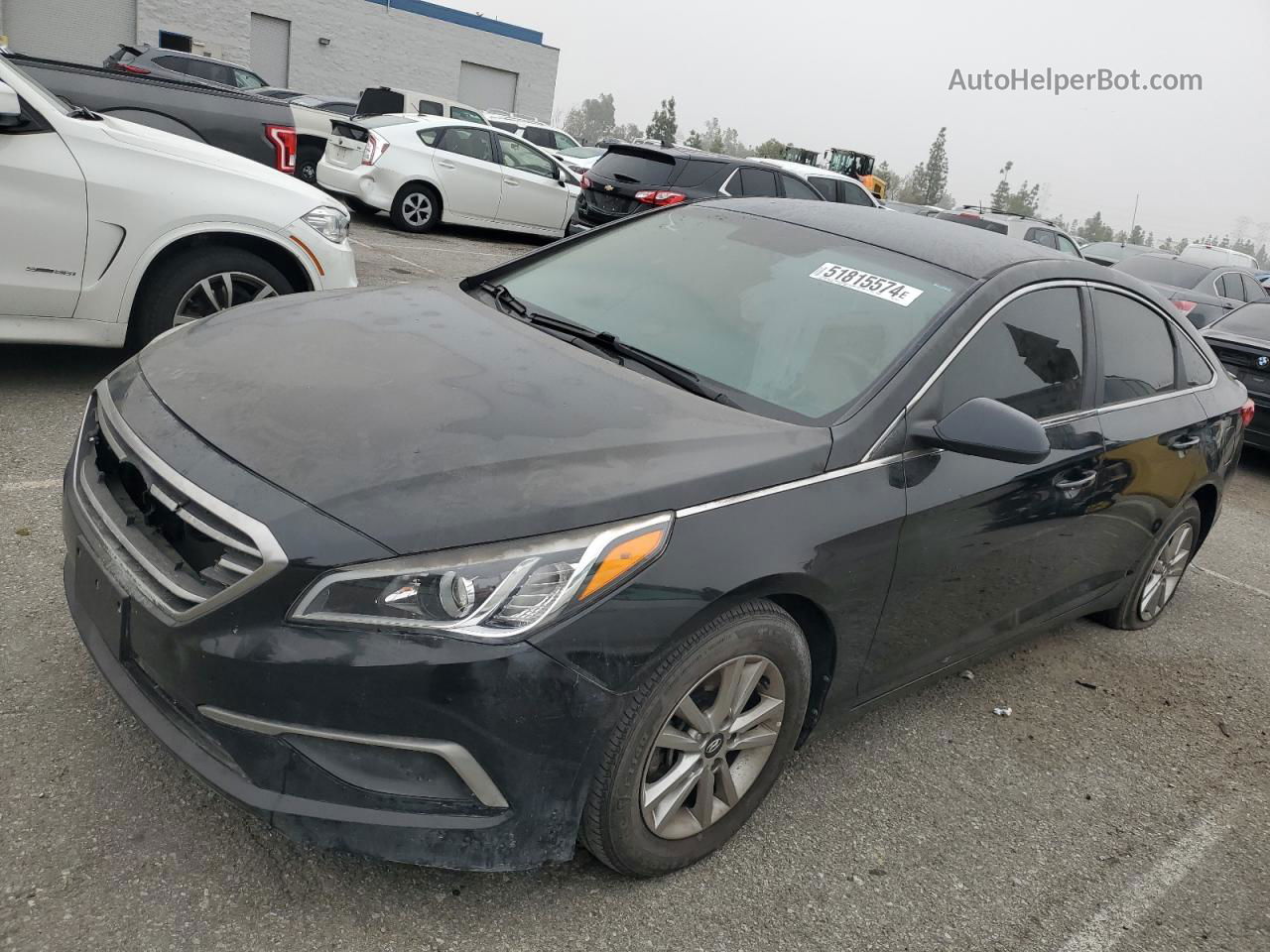 2017 Hyundai Sonata Se Черный vin: 5NPE24AF0HH438753