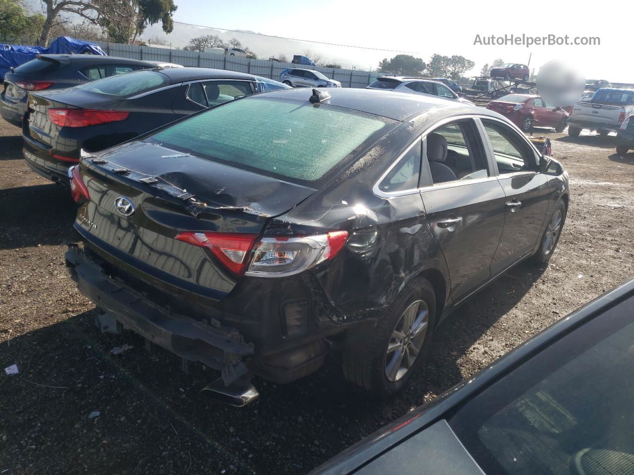 2017 Hyundai Sonata Se Black vin: 5NPE24AF0HH542773