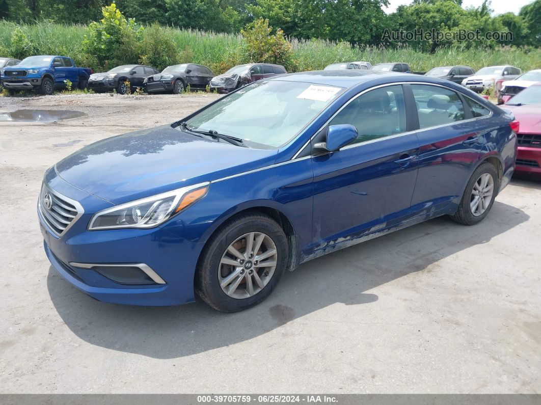 2017 Hyundai Sonata Se Синий vin: 5NPE24AF0HH568208