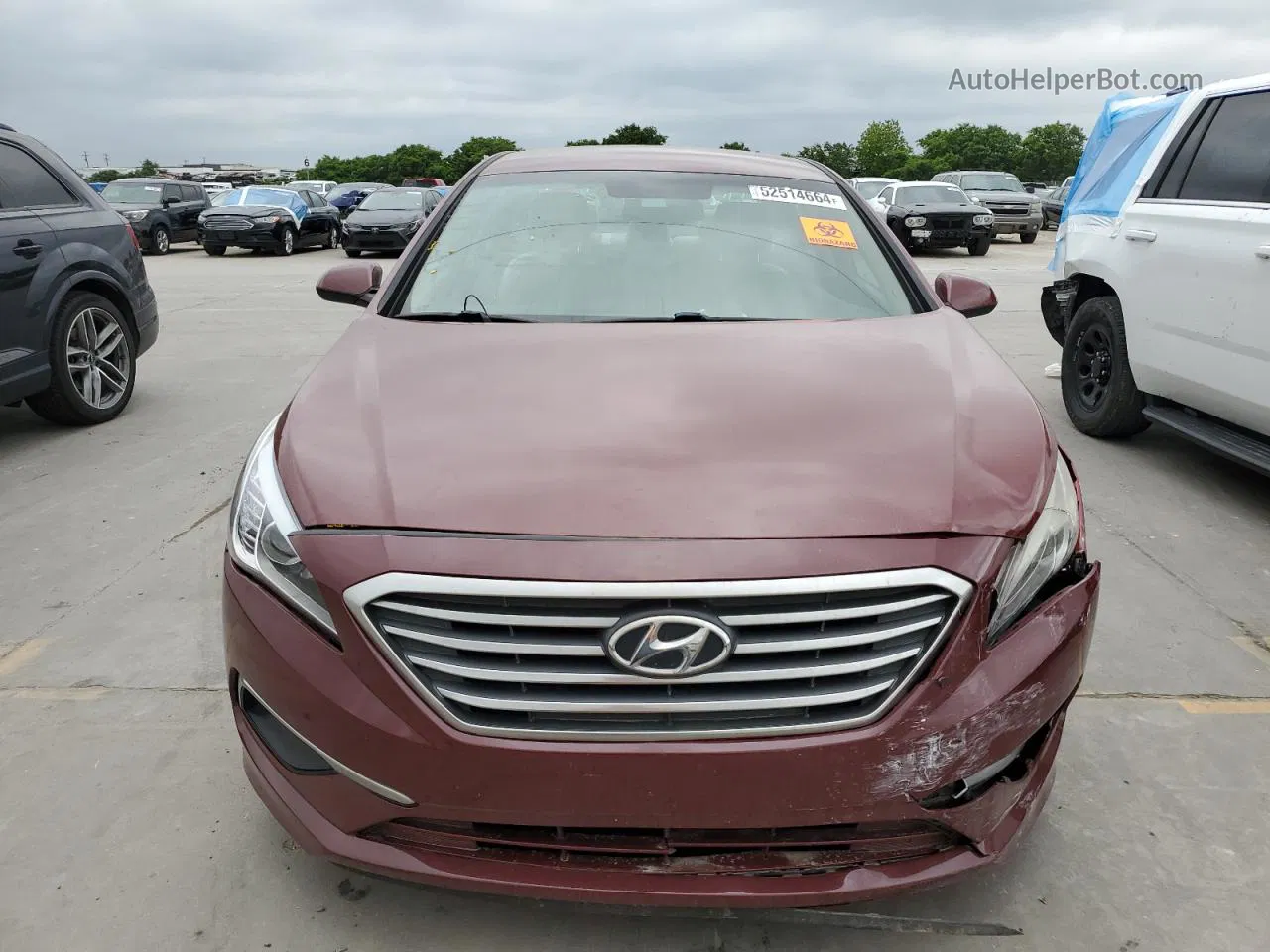 2017 Hyundai Sonata Se Burgundy vin: 5NPE24AF0HH569939