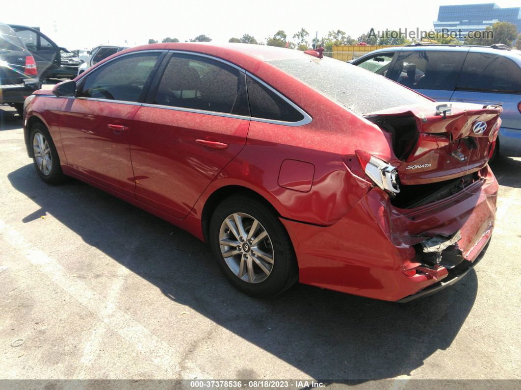 2017 Hyundai Sonata 2.4l Red vin: 5NPE24AF0HH585798