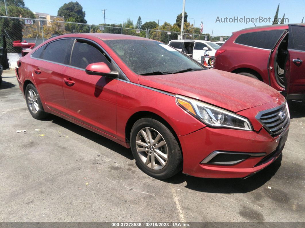 2017 Hyundai Sonata 2.4l Red vin: 5NPE24AF0HH585798