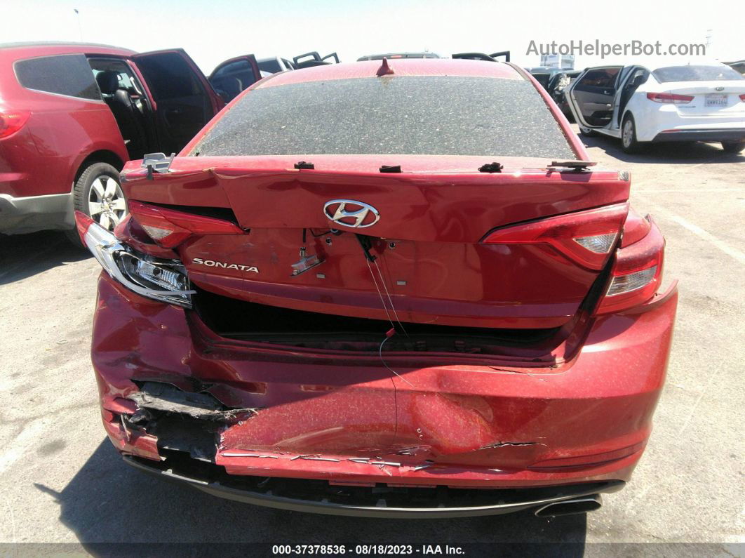 2017 Hyundai Sonata 2.4l Red vin: 5NPE24AF0HH585798