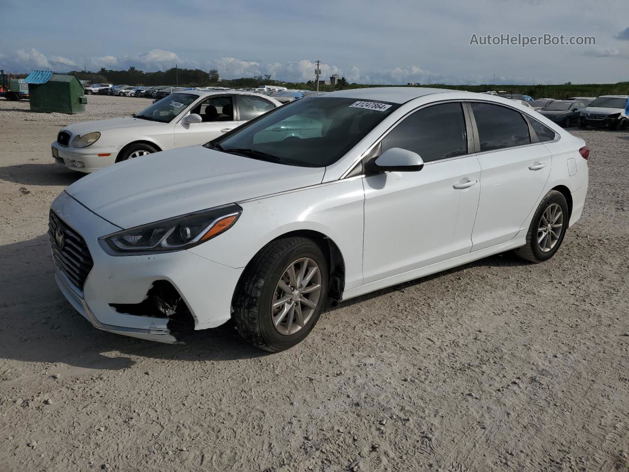 2018 Hyundai Sonata Se White vin: 5NPE24AF0JH622113