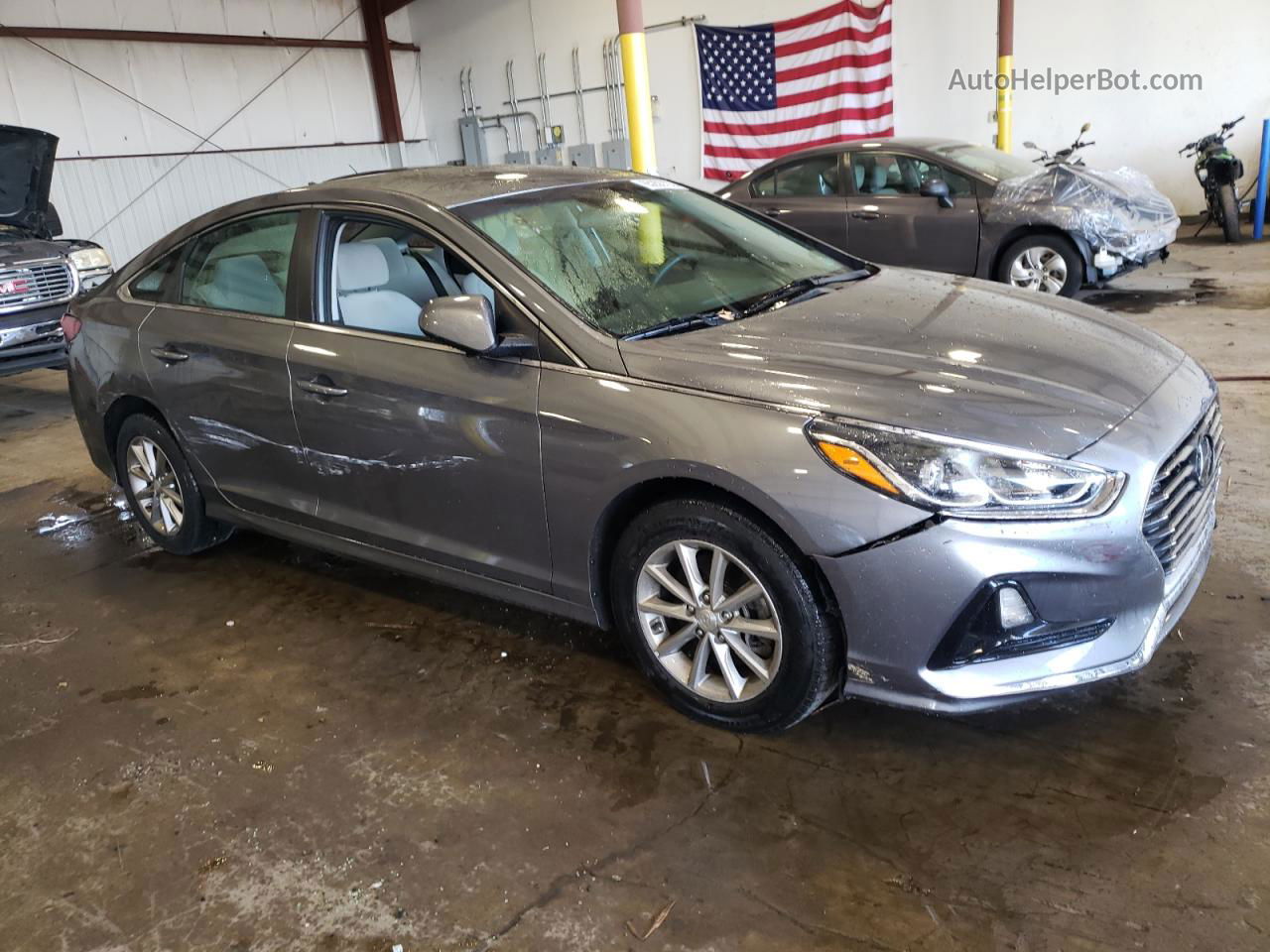 2018 Hyundai Sonata Se Gray vin: 5NPE24AF0JH660201