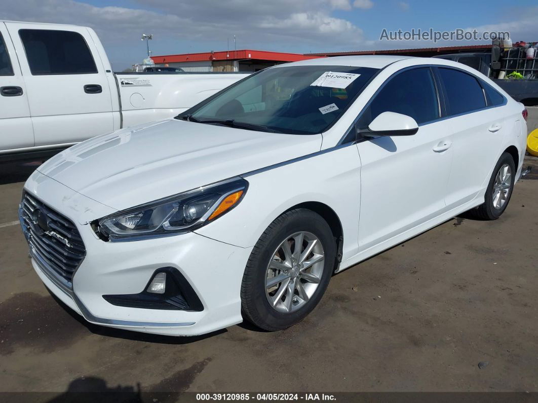 2018 Hyundai Sonata Se White vin: 5NPE24AF0JH683042