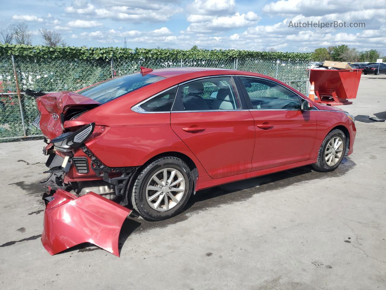 2018 Hyundai Sonata Se Red vin: 5NPE24AF0JH700387