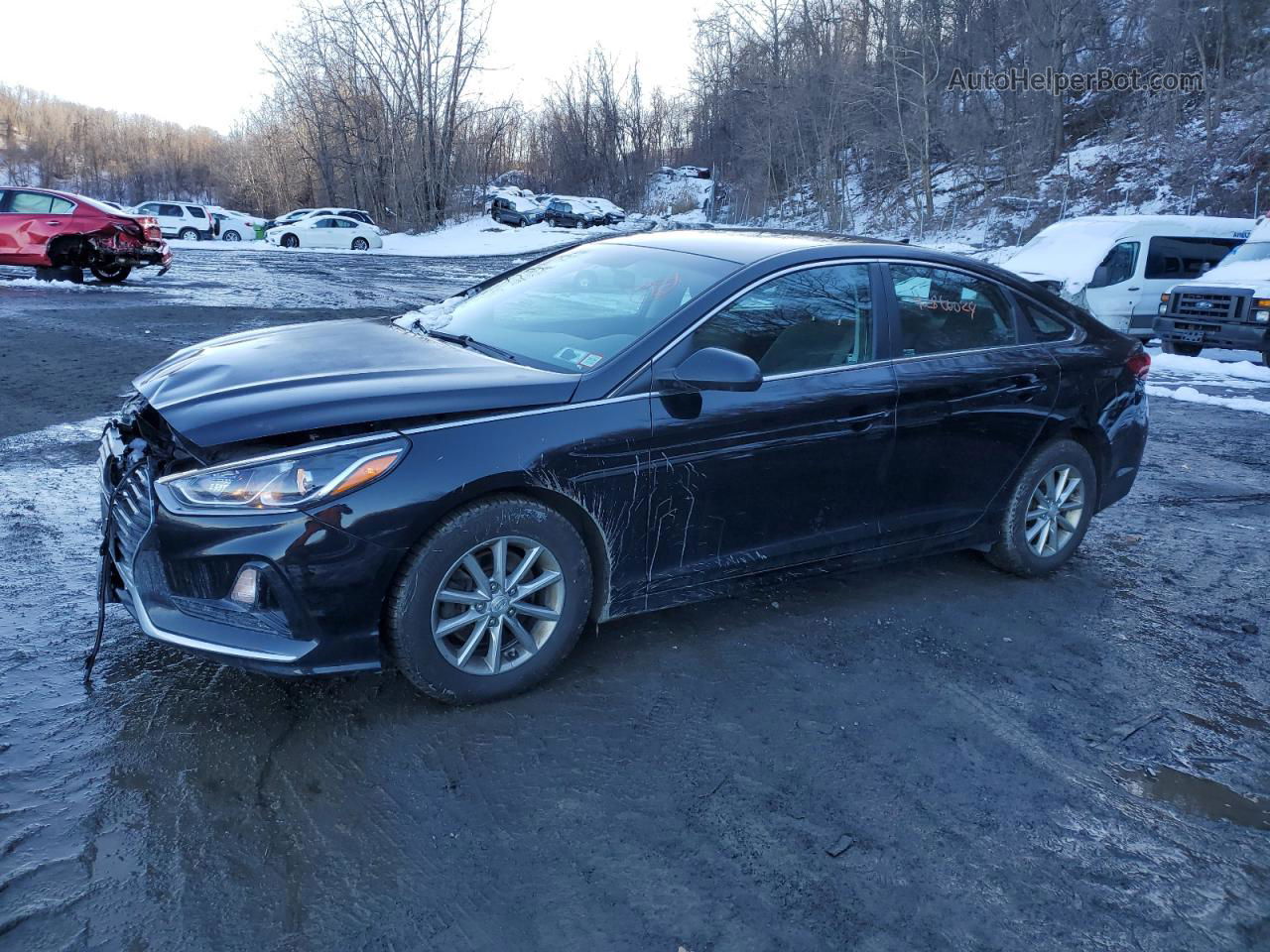 2018 Hyundai Sonata Se Black vin: 5NPE24AF0JH716668