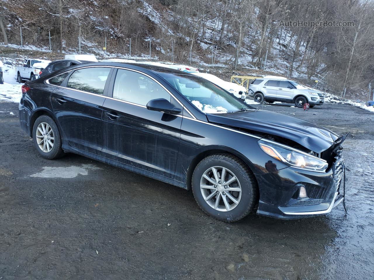 2018 Hyundai Sonata Se Черный vin: 5NPE24AF0JH716668