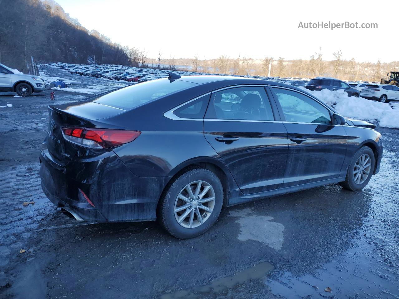 2018 Hyundai Sonata Se Черный vin: 5NPE24AF0JH716668