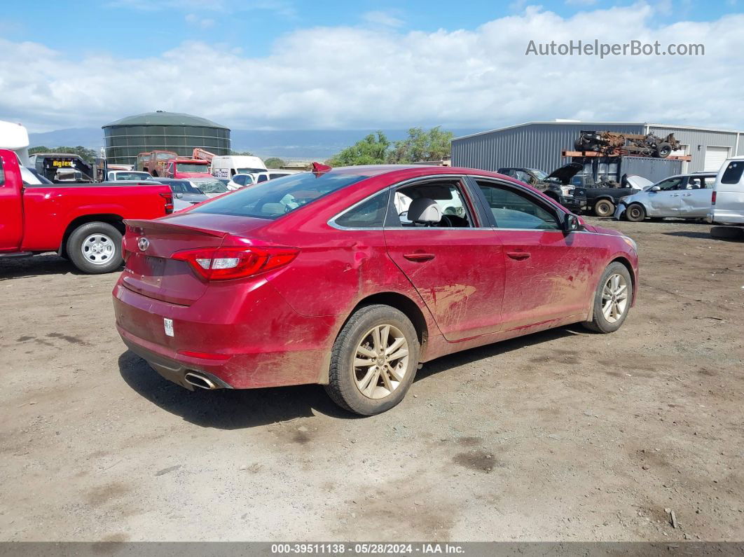 2015 Hyundai Sonata Se Red vin: 5NPE24AF1FH060925