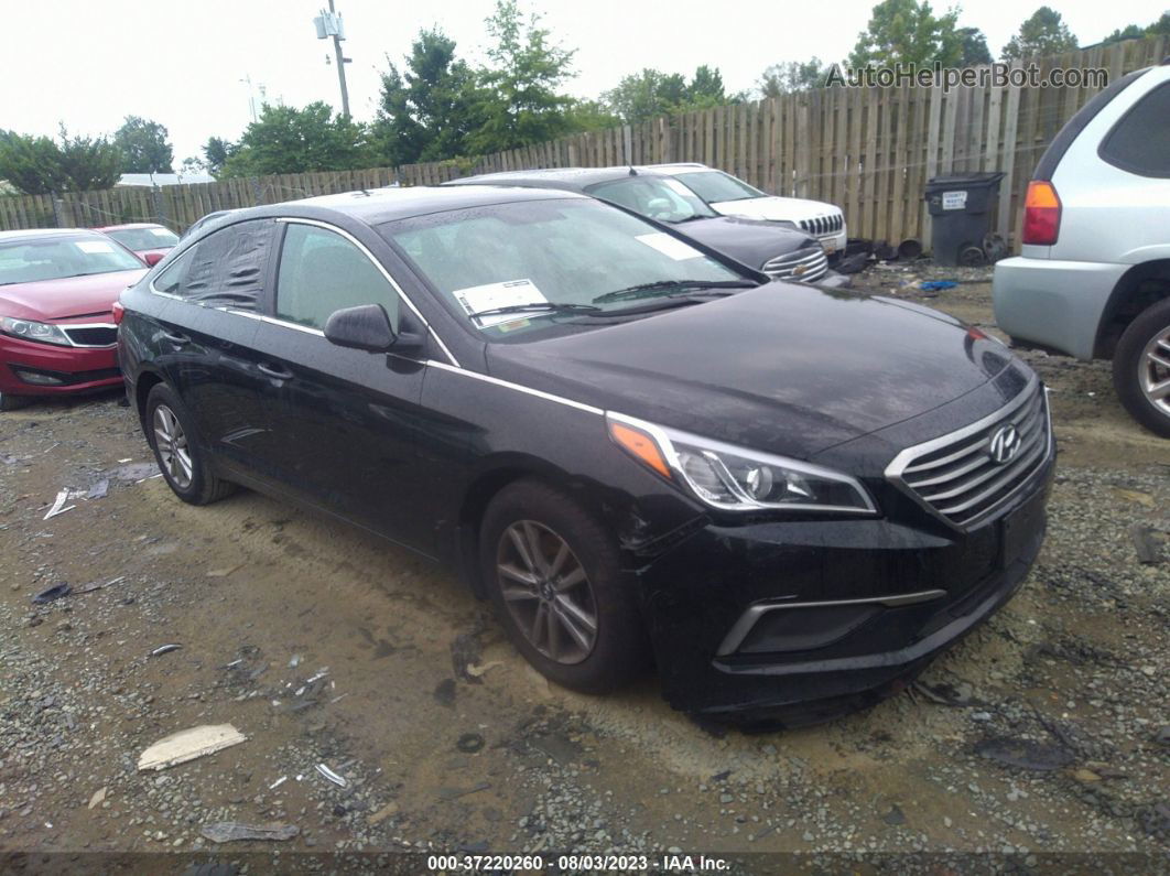 2017 Hyundai Sonata Se Black vin: 5NPE24AF1HH436977